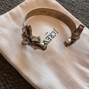 J.Crew Vintage Crystals Cuff Bracelet Gold-Tone with Dustbag